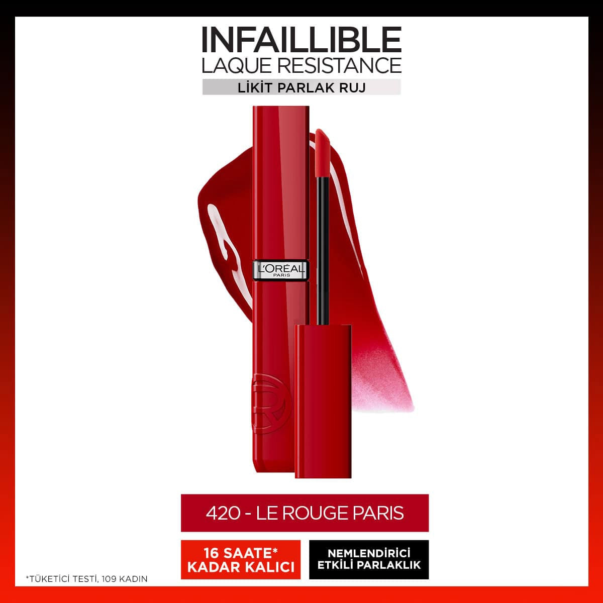 LOREAL PARIS LAQUE RESI 420 ROUGE PARIS
