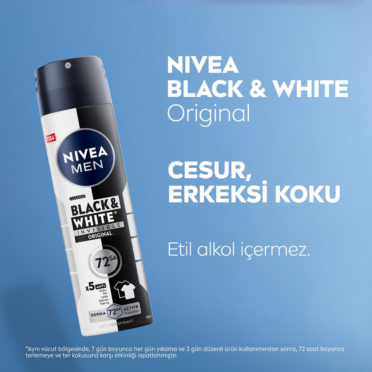 Black & White Invisible Original Erkek  Deo Sprey 150 ml