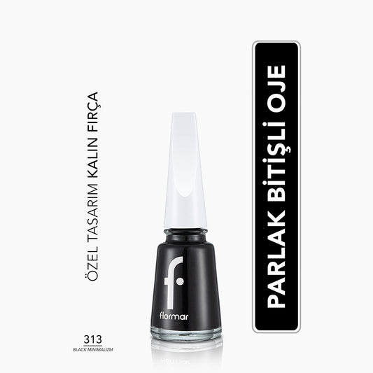 Nail Enamel Black Minimalism 313