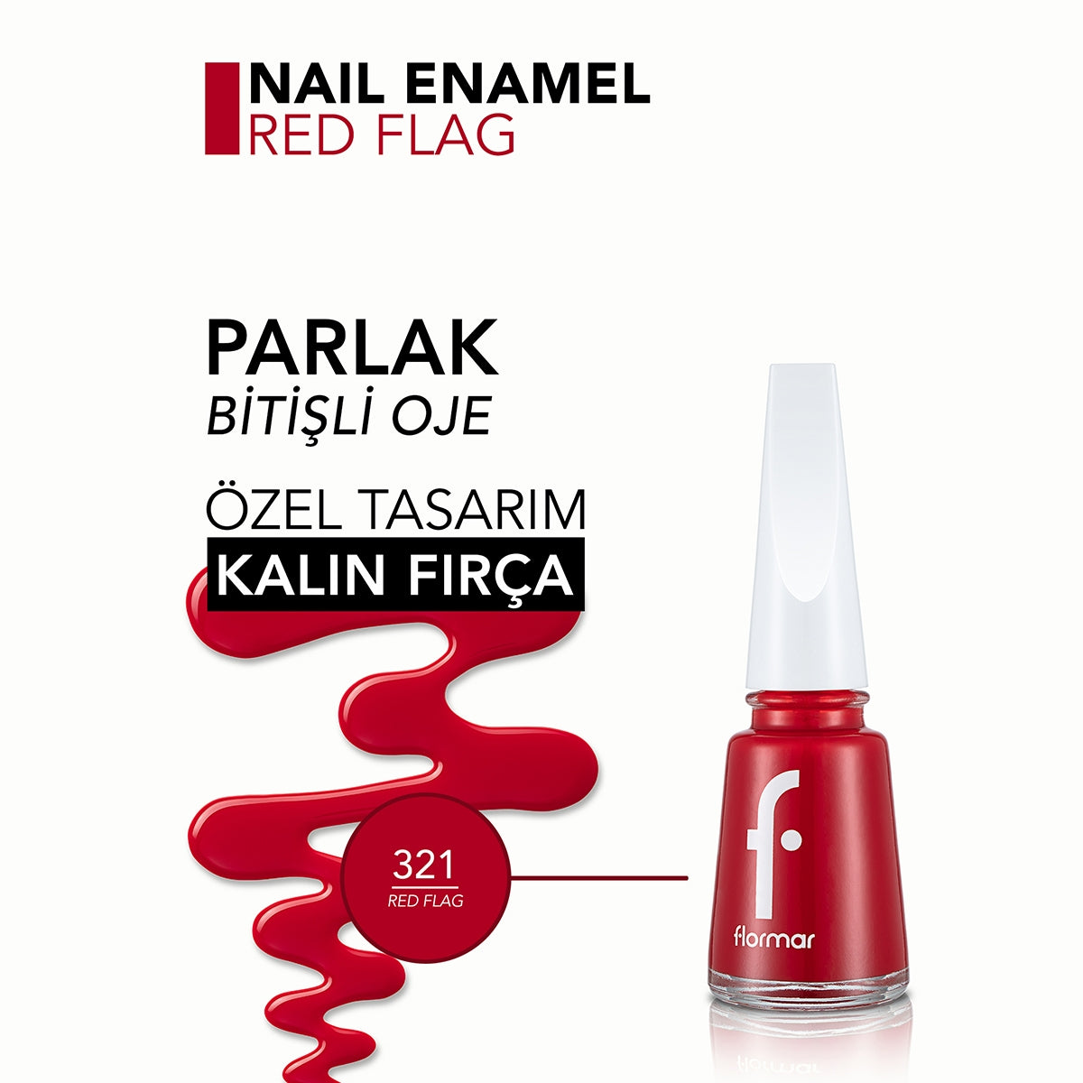 Nail Enamel Red Flag 321