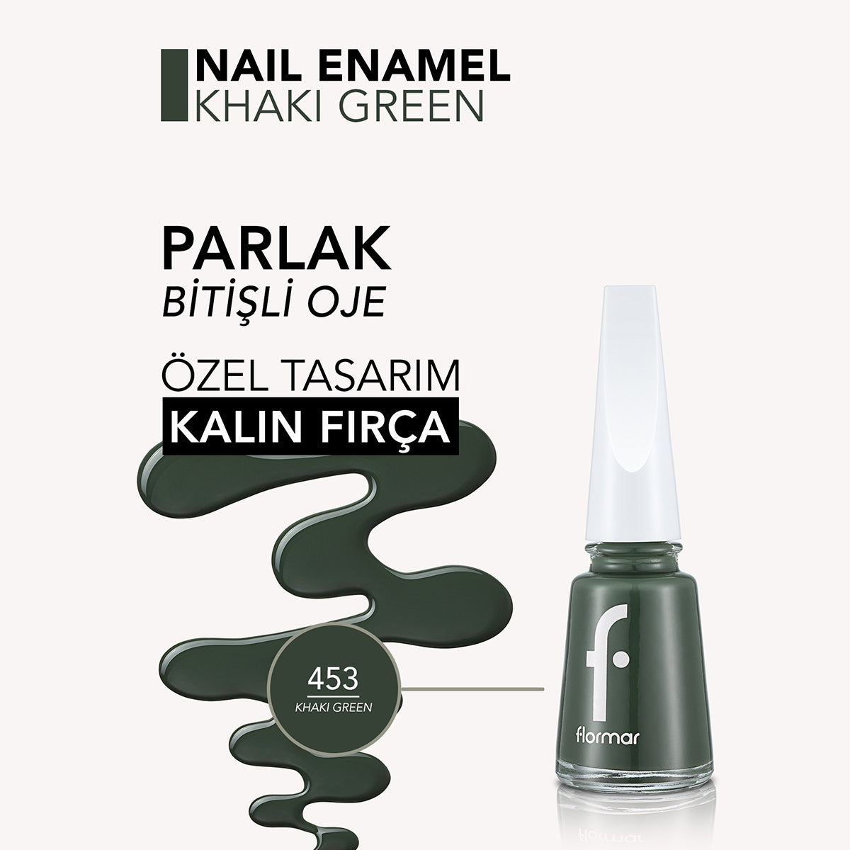 Nail Enamel Khaki Green 453