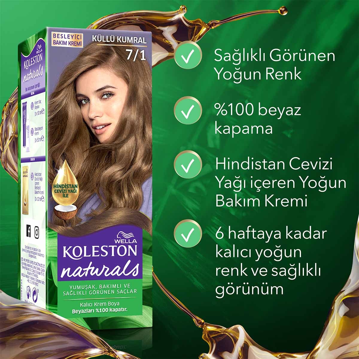 Naturals Saç Boyası Küllü Kumral 7-1