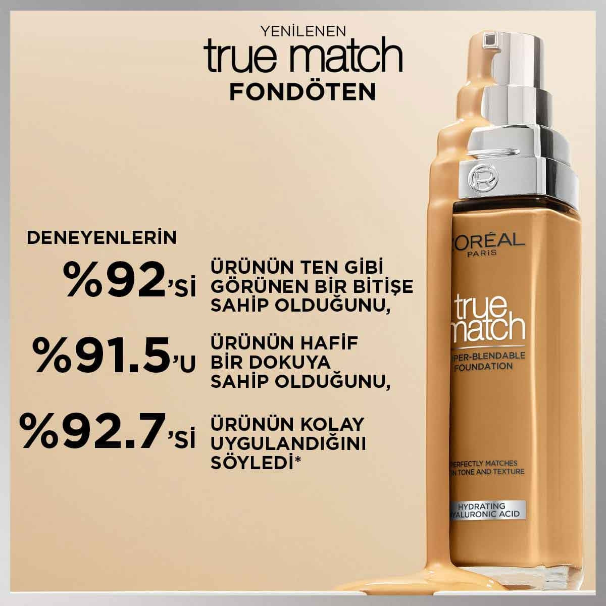 Fondöten True Match D4 Naturel