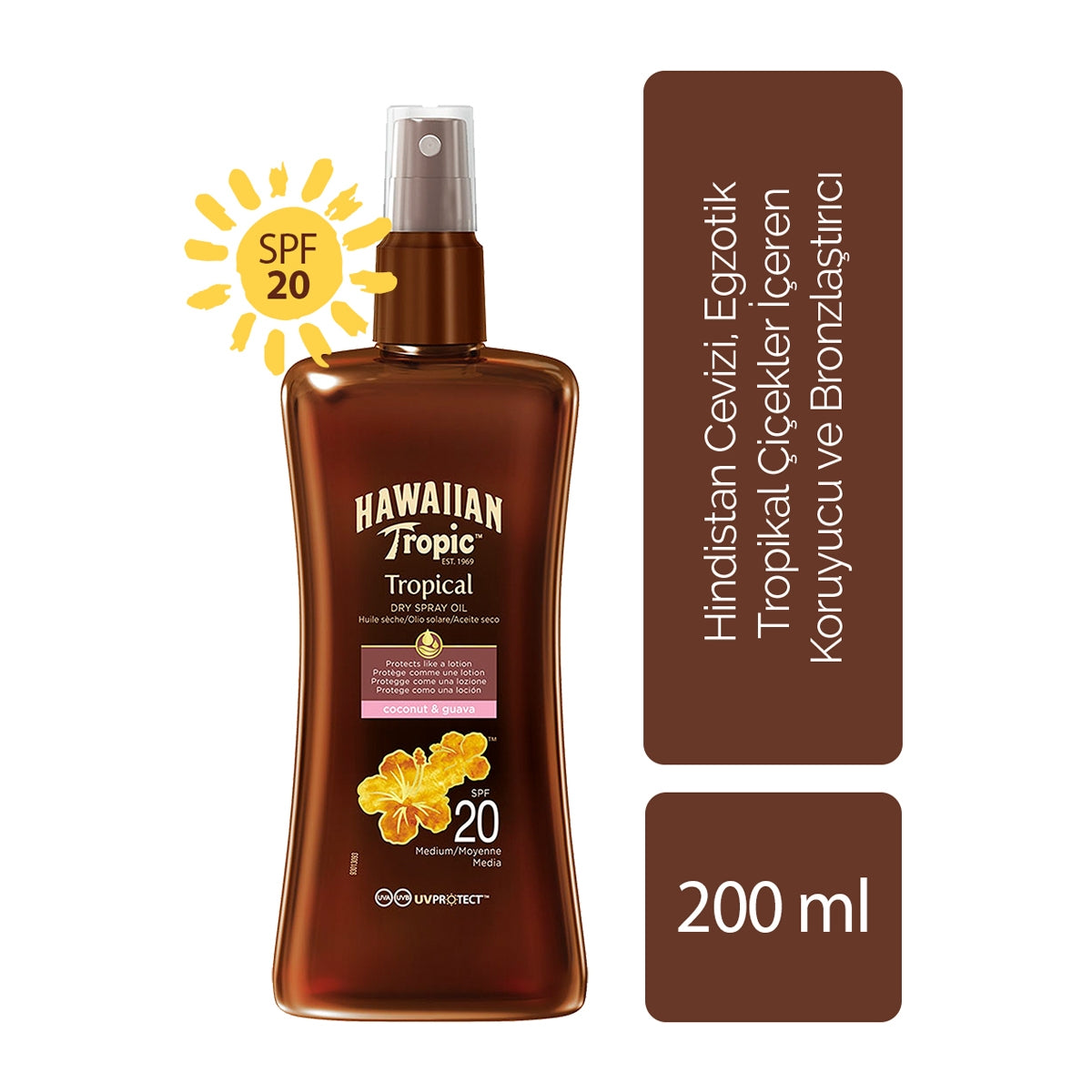 Güneş Yağı Spf20 200 ml