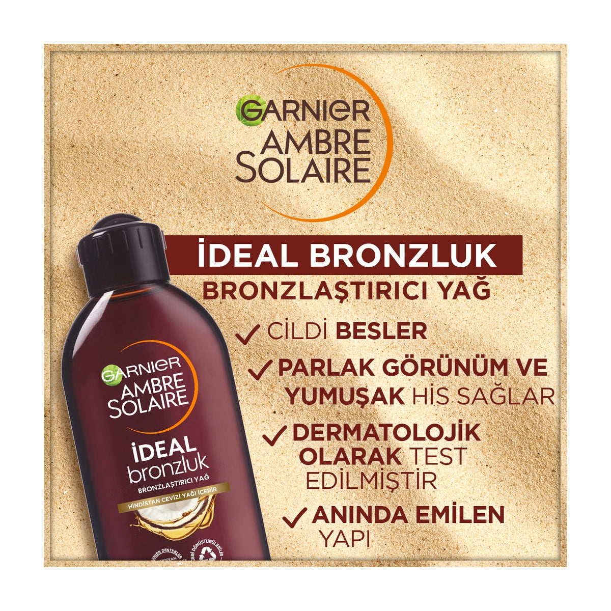 Yoğun Bronzlaştırıcı Güneş Yağı 200 ml