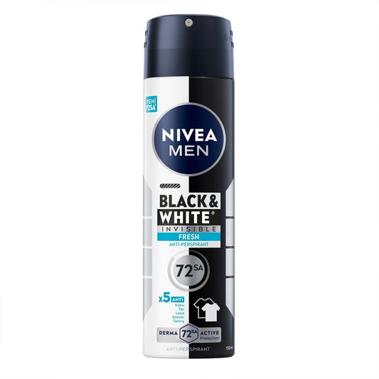 Invisible Black and White Fresh Erkek Deodorant Sprey 150 ml
