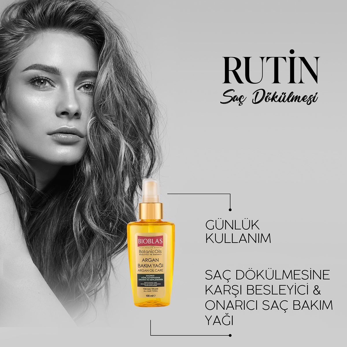 Saç Bakım Yağı Argan Organic Oils Onarıcı 100 ml