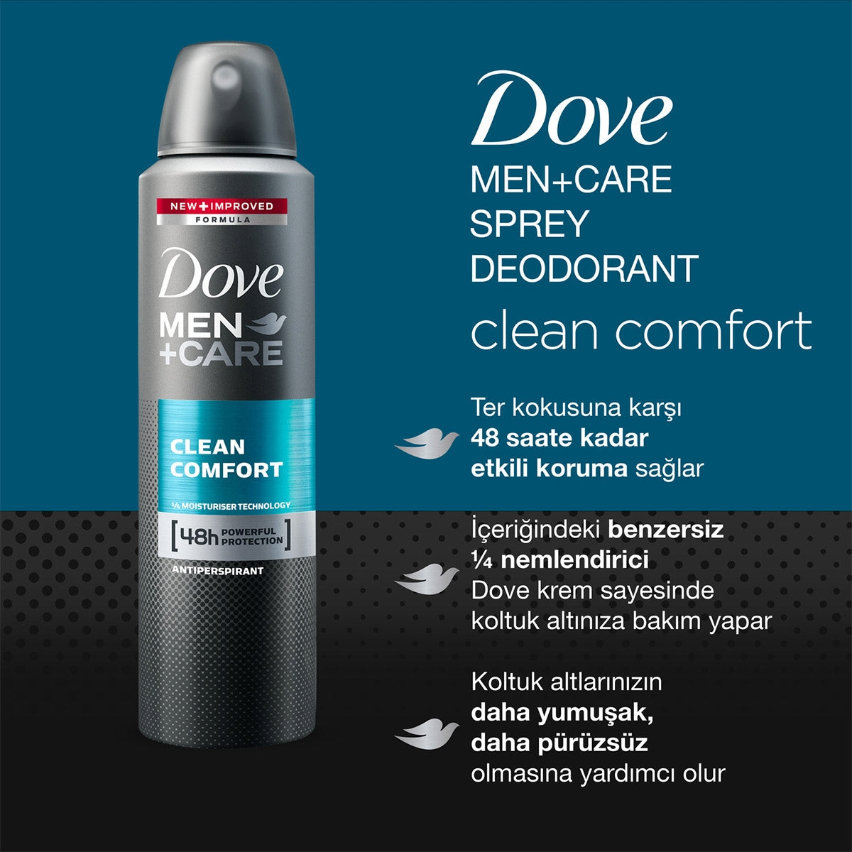 Erkek Deodorant Sprey Clean Comfort 150 ml