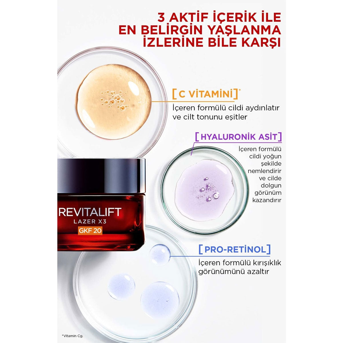 Revitalift Lazer X3 Leke Ve Kırışıklık Karşıtı Bakım Gkf20 50ml Revitalift Lazer X3 Leke Ve Kırışıklık Karşıtı Bakım Gkf20 50ml