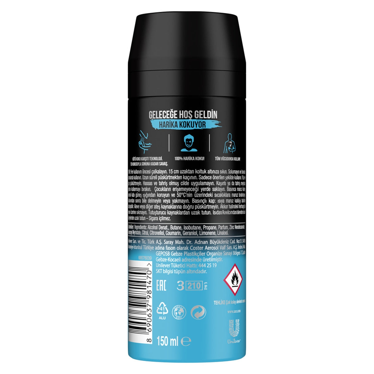 AXE Erkek Deo Sprey Ice Chill 150 ML