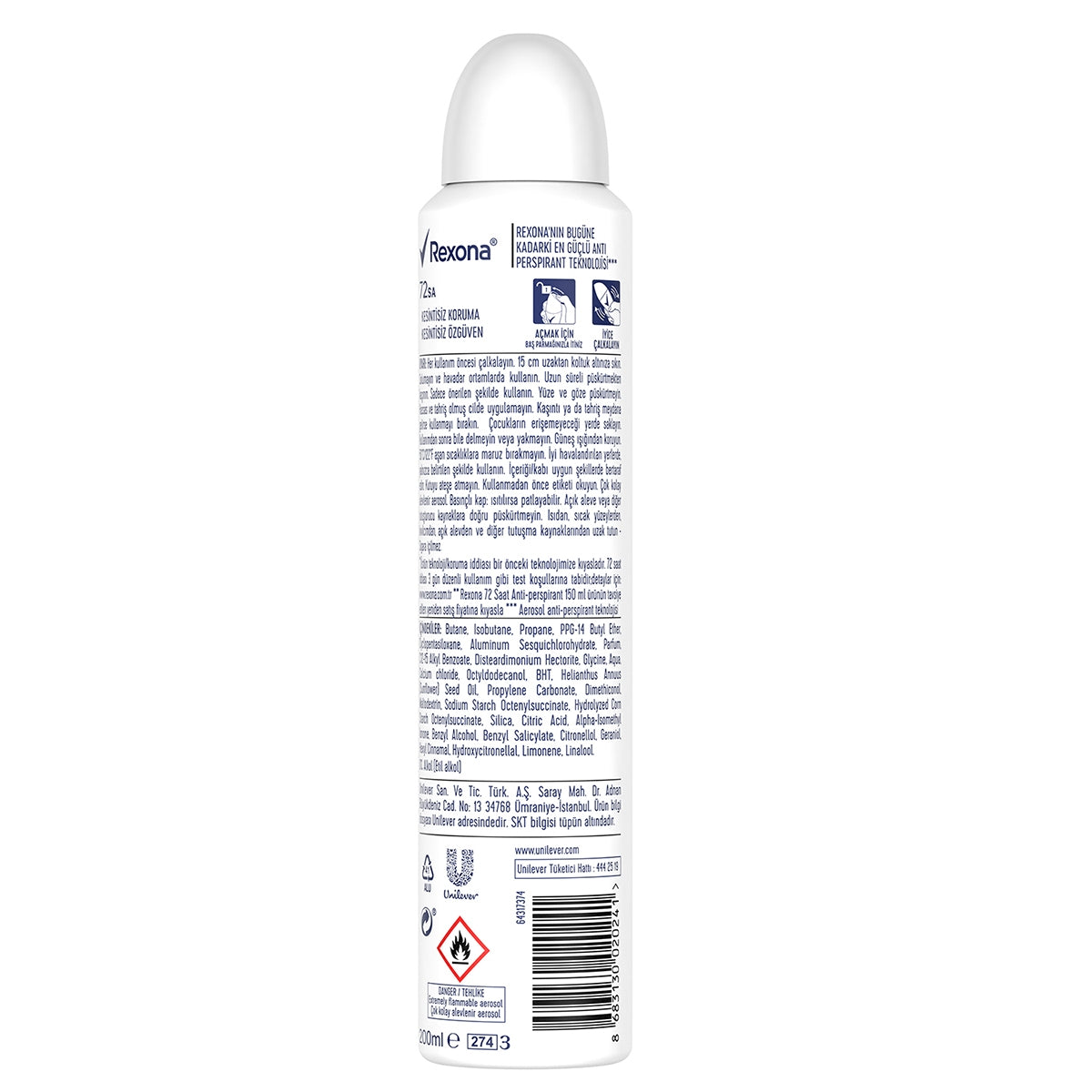 Bayan Deodorant Sprey Invisible B&W 200 ML