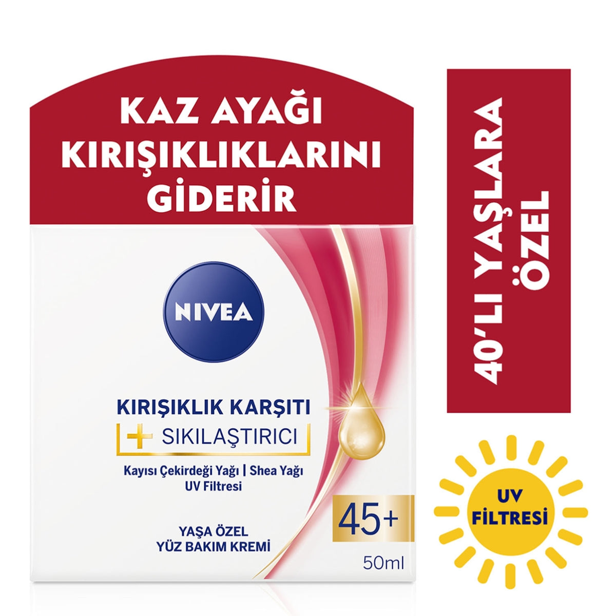 Kırışıklık Karşıtı + Sıkılaştırıcı Yaş: 45+ 50 ml