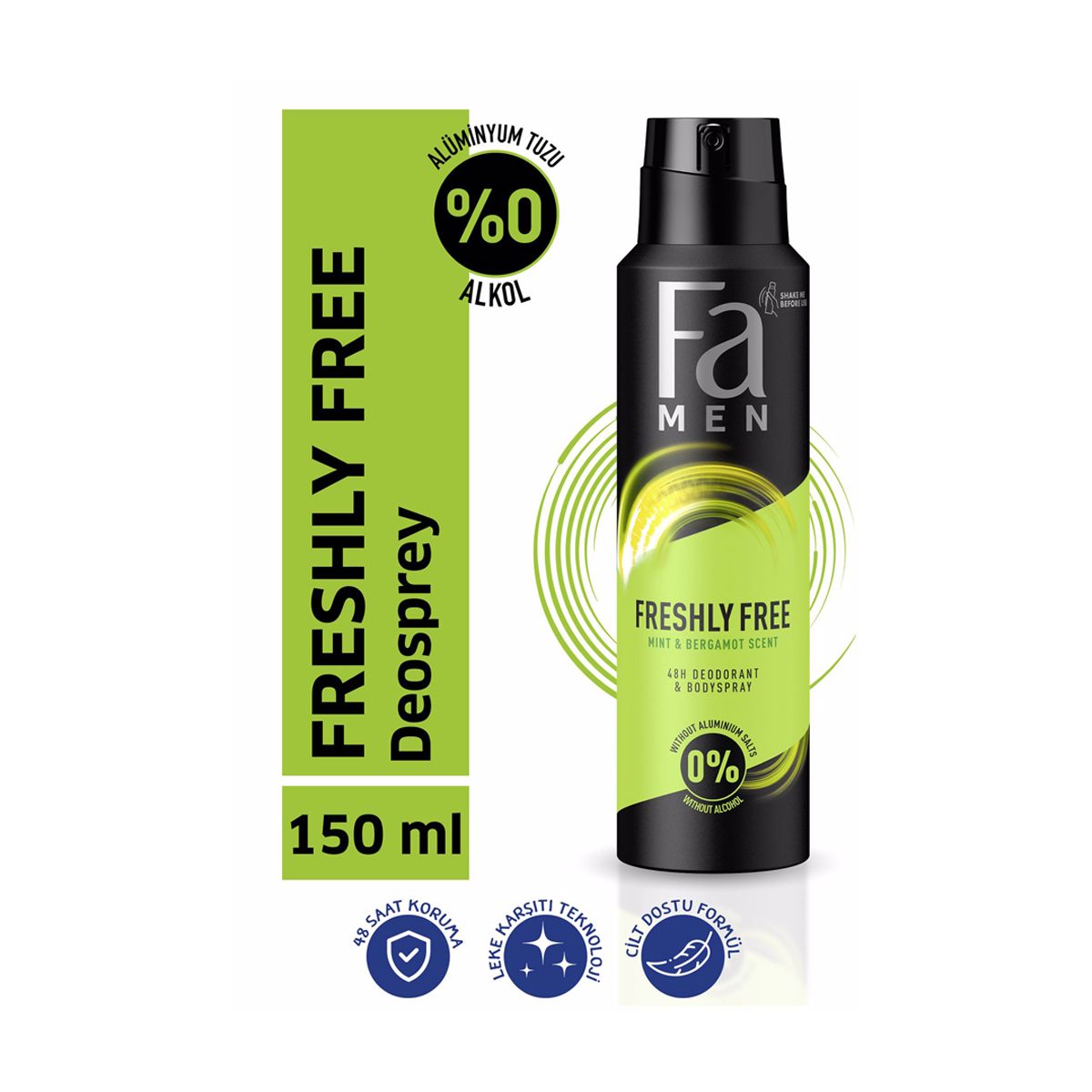 Erkek Deo Sprey Mint & Bergamot 150 ml