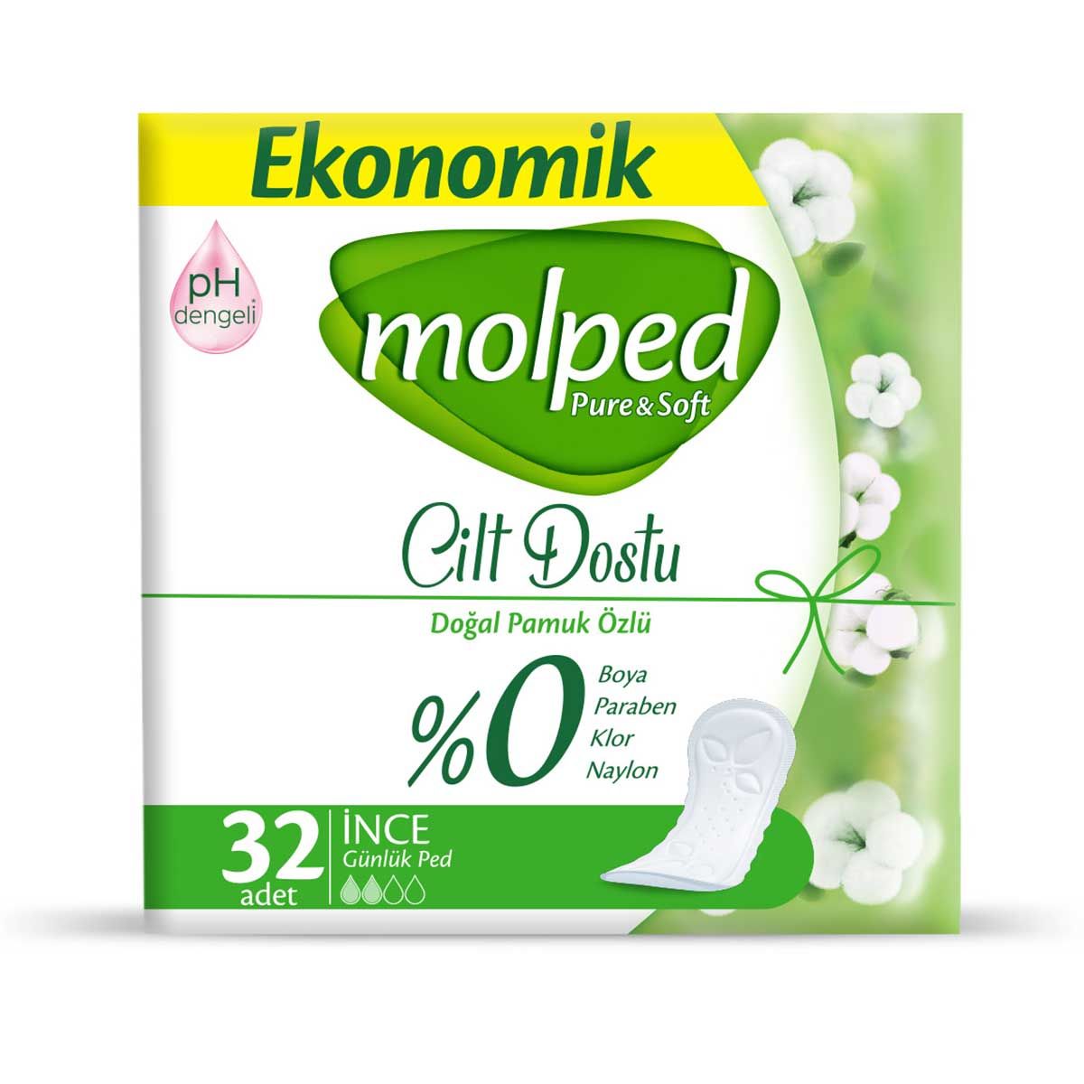 Günlük Ped Pure&Soft İnce 32'li