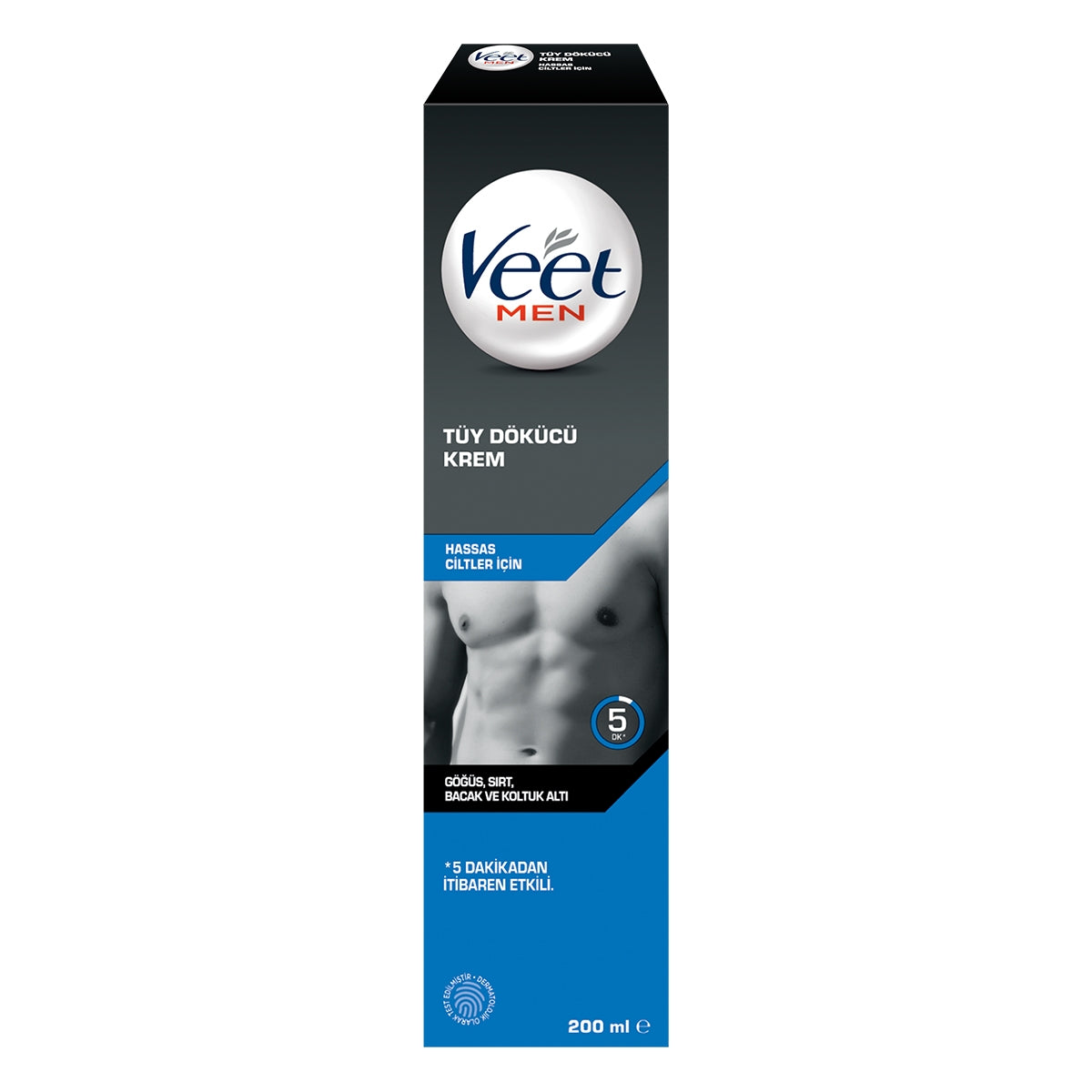 Men Tüy Dökücü Krem Hassas Ciltler 200 ML