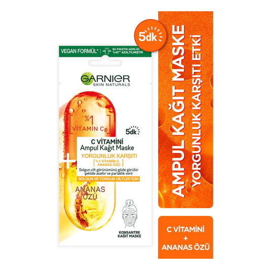 C Vitamini Ampul Kağıt Maske