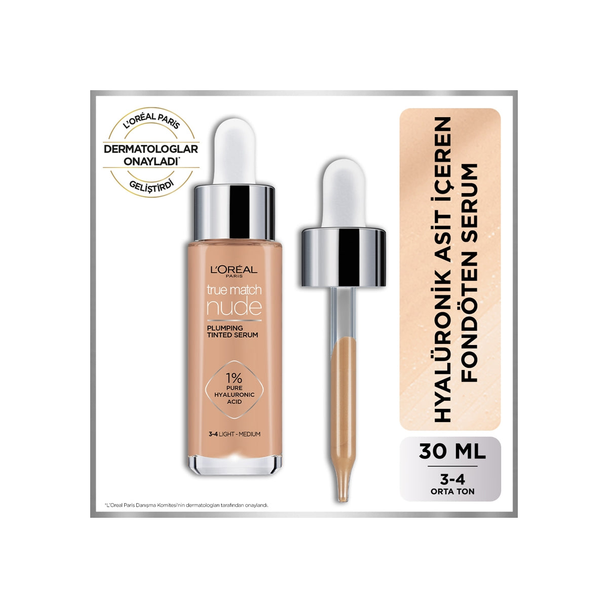 True Match Nude Fondöten Serum 3-4 Light-Medium