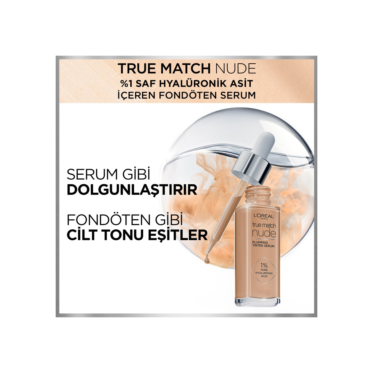 True Match Nude Fondöten Serum 3-4 Light-Medium