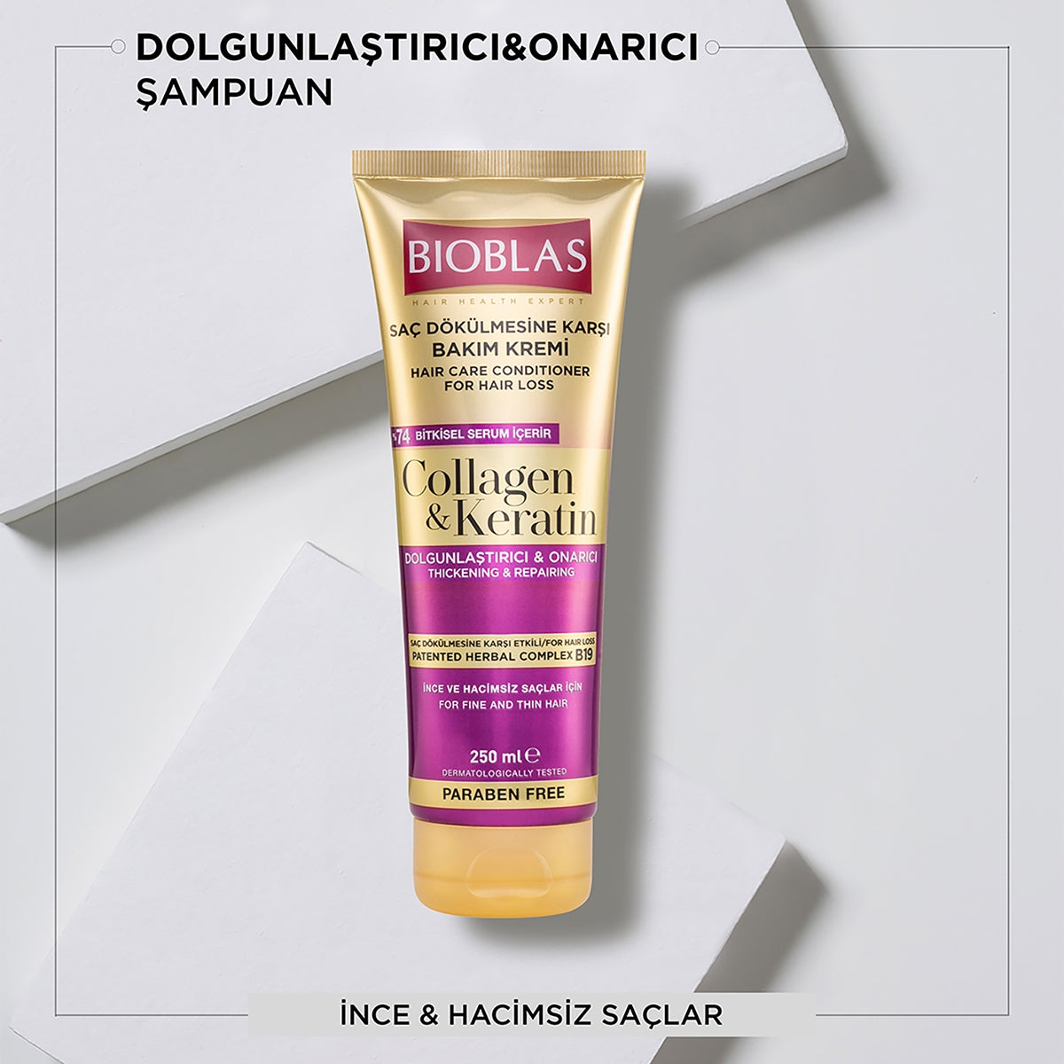 Kolajen&Keratin Dolgunlaştırıcı ve Onarıcı Saç Kremi 250 ml