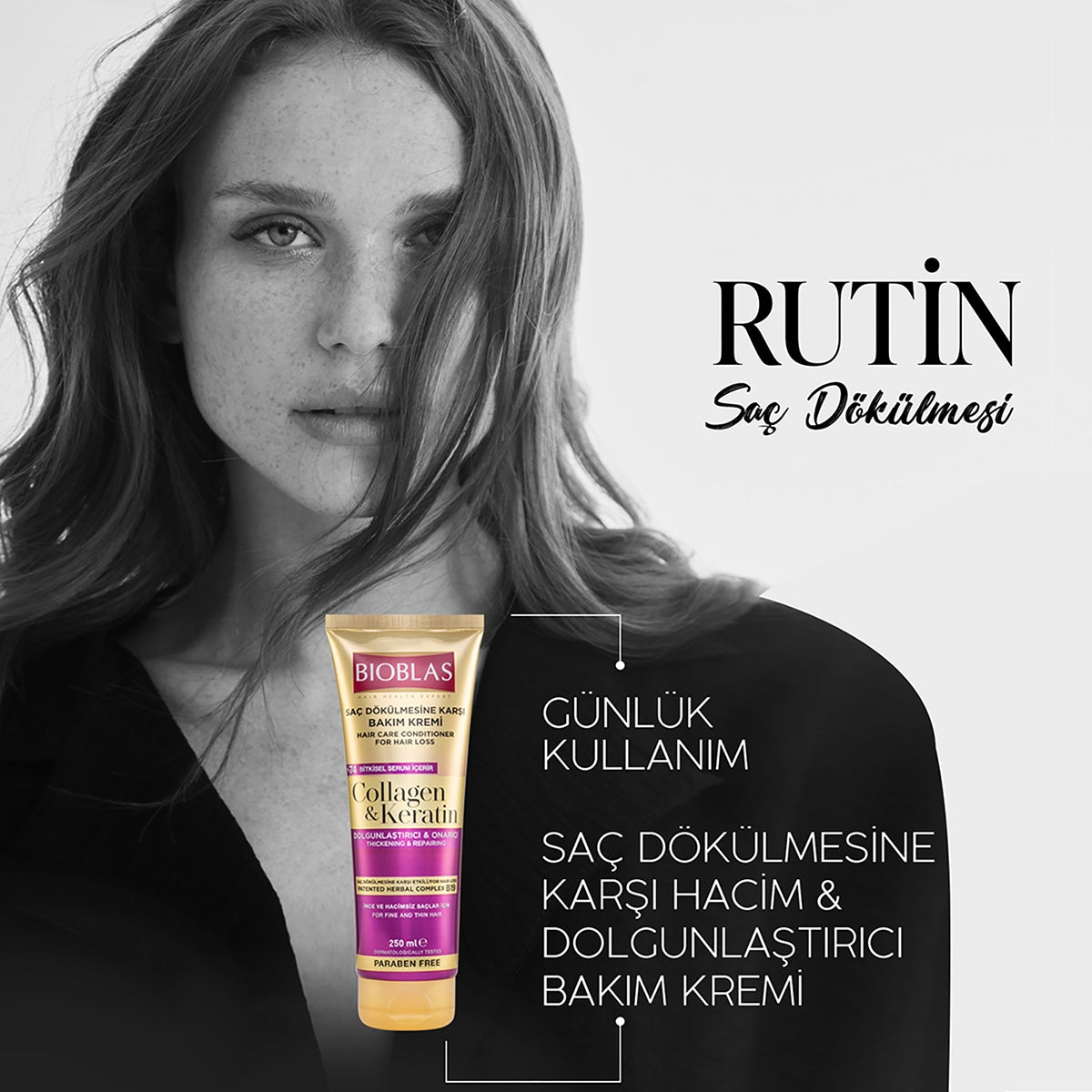 Kolajen&Keratin Dolgunlaştırıcı ve Onarıcı Saç Kremi 250 ml