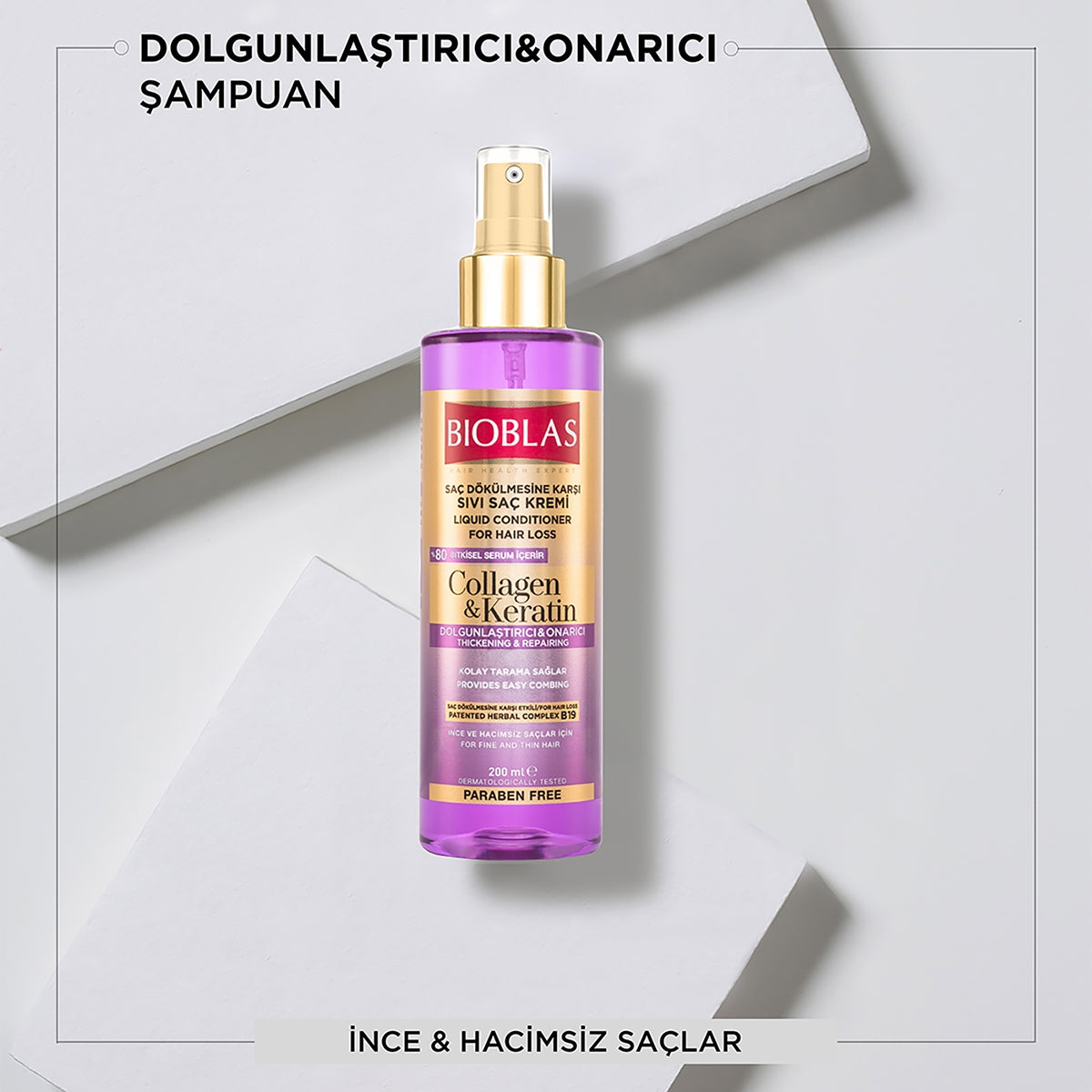 Kolajen&Keratin Dolgunlaştırıcı ve Onarıcı Sıvı Saç Kremi 200 ml