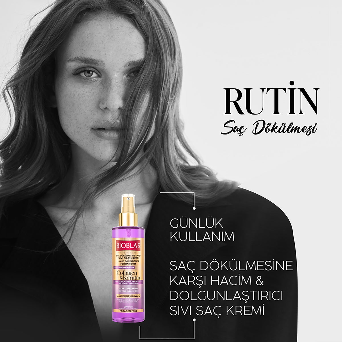 Kolajen&Keratin Dolgunlaştırıcı ve Onarıcı Sıvı Saç Kremi 200 ml