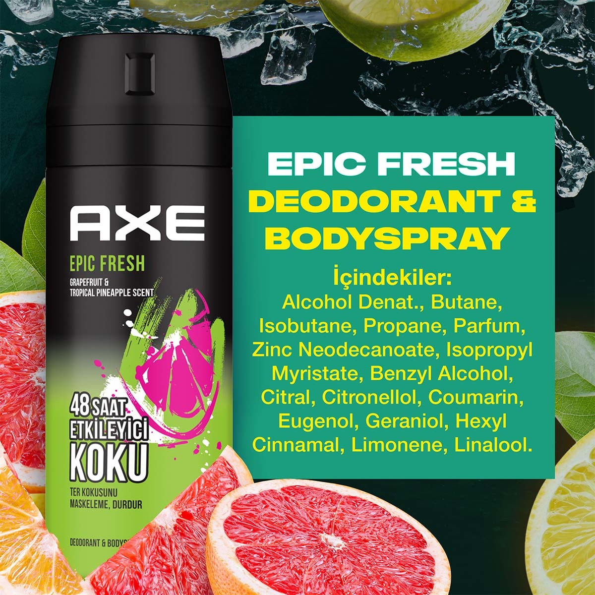 Erkek Deodorant Sprey Epic Fresh 150 ml