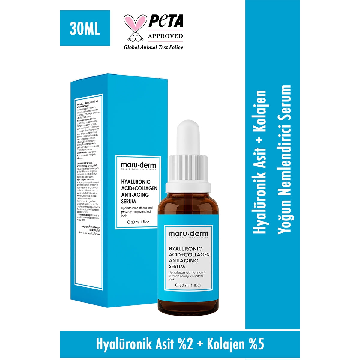 Yüz Bakım Serumu Hyaluronik Asit 30 ml