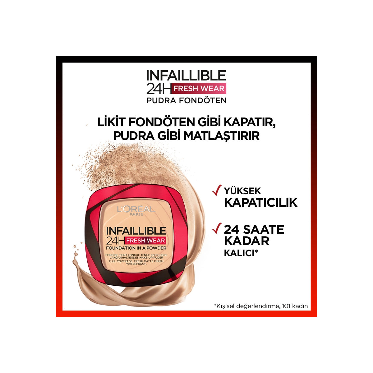 Pudra Fonfoten İnfaillible 24 Hour 140 Golden Beige