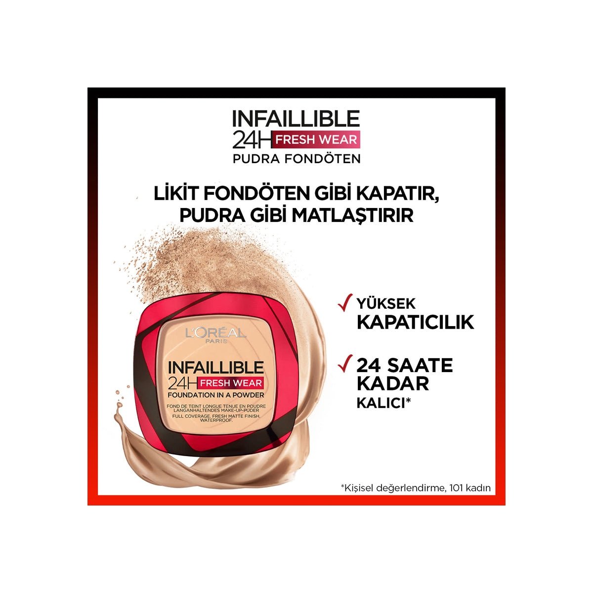 LOREAL PARIS PUDRA FONDOTEN INFA.24H 220 Sable Sand