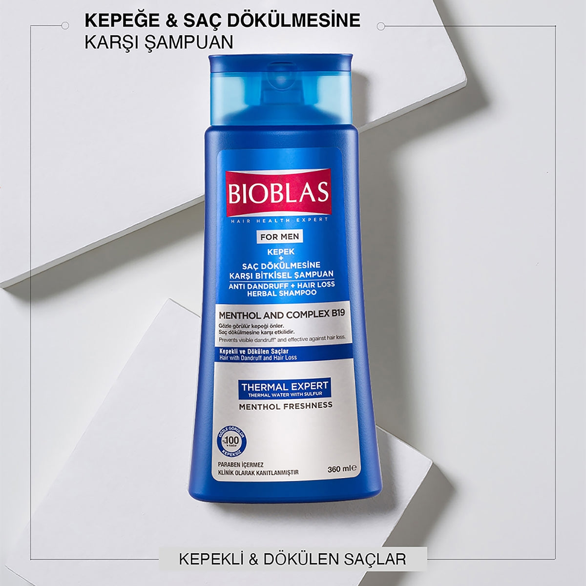 Men Kepek + Saç Dökülmesine Karşı Şampuan 360 ml