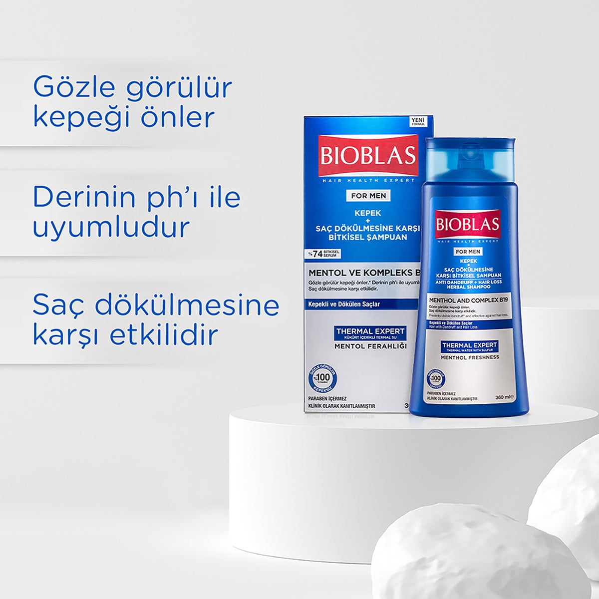 Men Kepek + Saç Dökülmesine Karşı Şampuan 360 ml