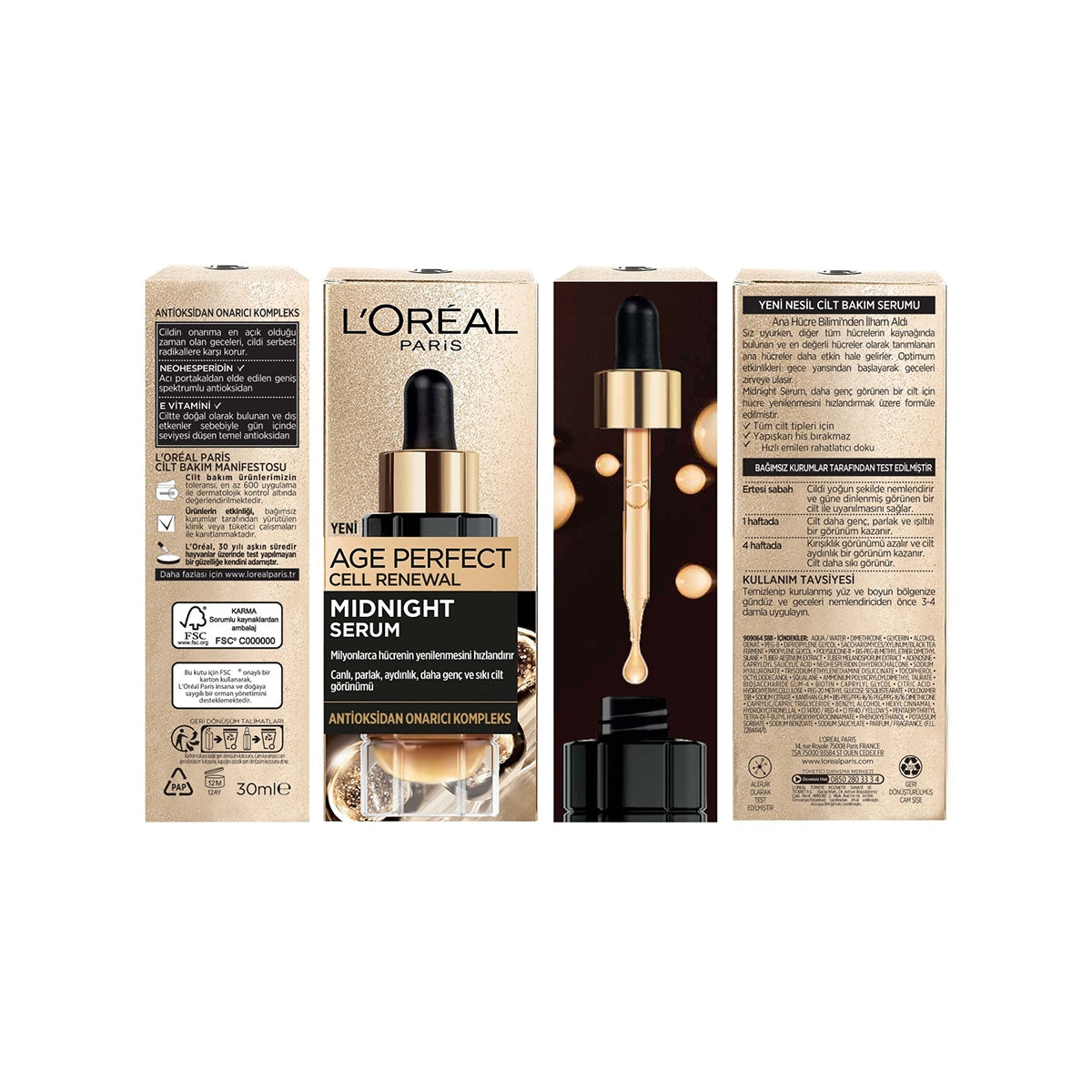 Yüz Bakım Serumu Age Perfect Midnight 30 ml