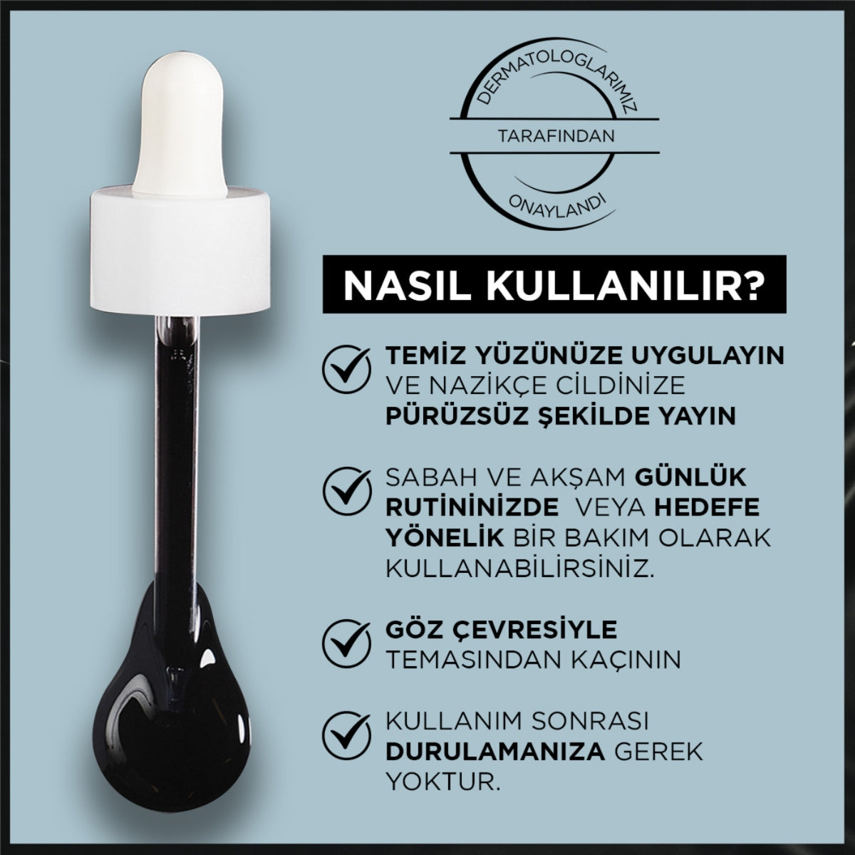 Siyah Serum AHA+BHA Cilt Kusurları Karşıtı Peeling Etkili Serum 30 ml