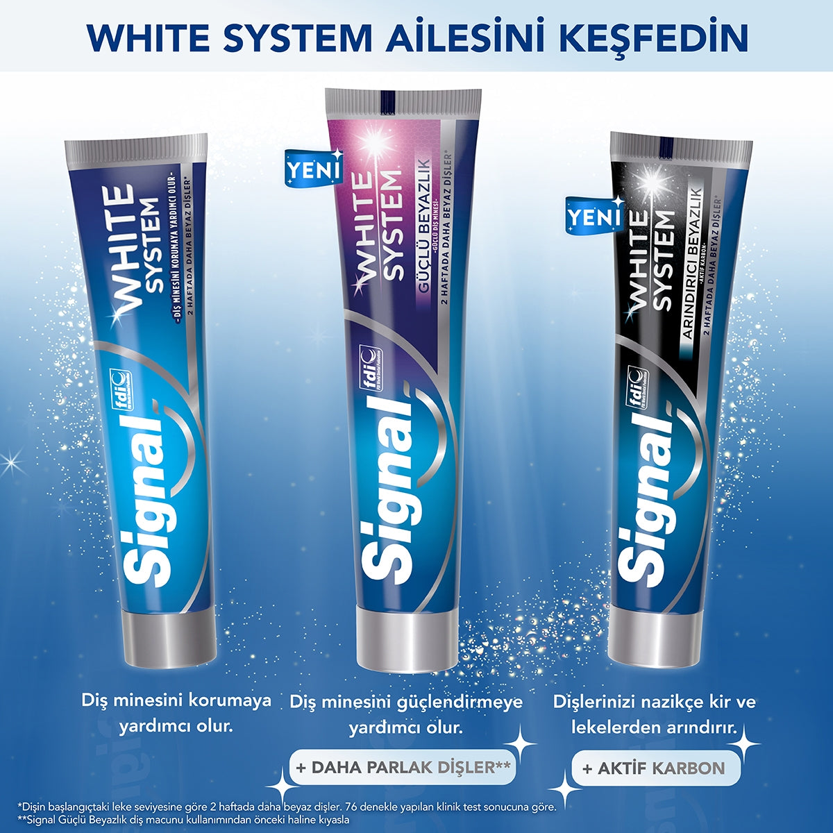 Diş Macunu White System Güçlü Beyazlık 75 ml