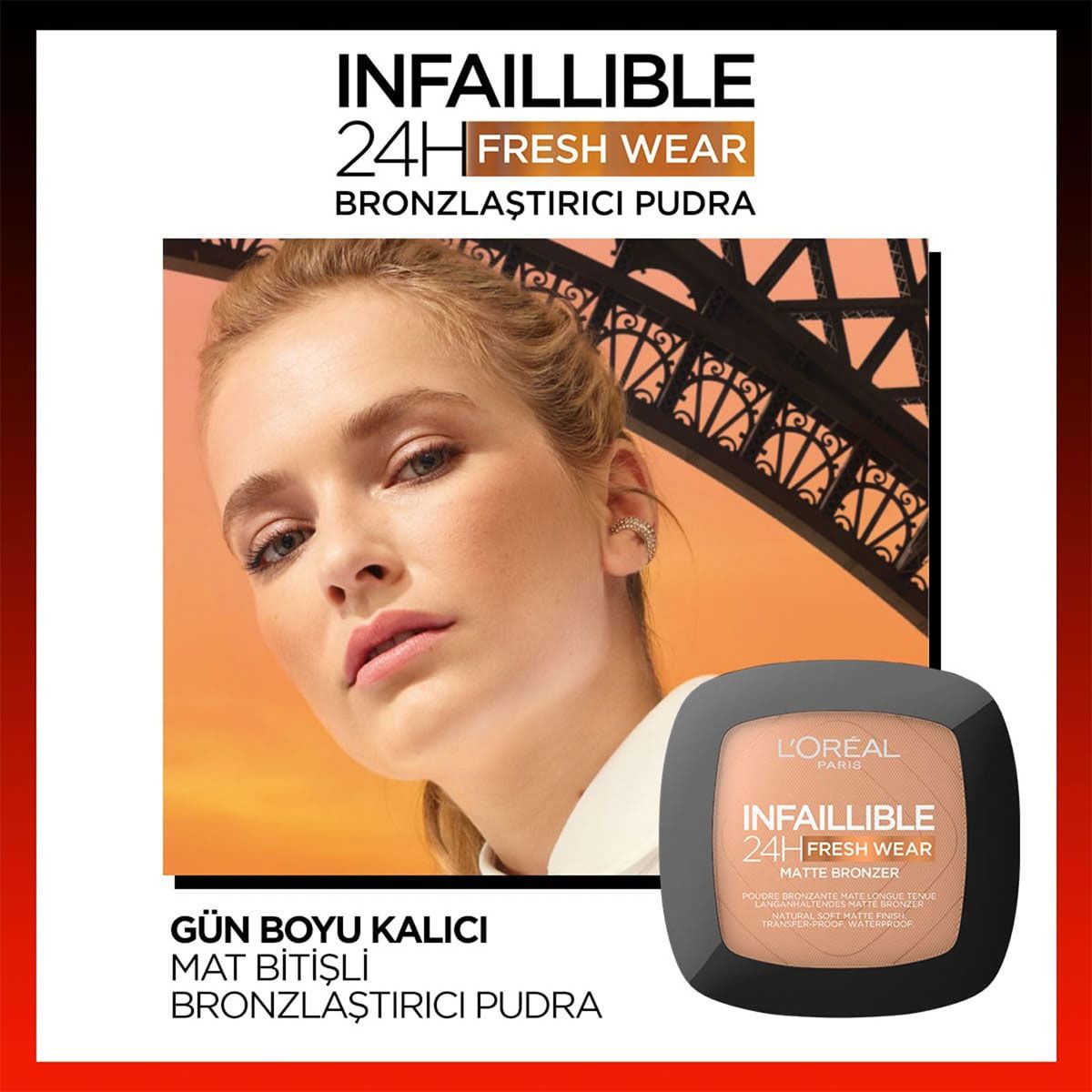 Pudra İnfaillible 24H Fresh Wear Mat Bronzer 300 Light Medıum