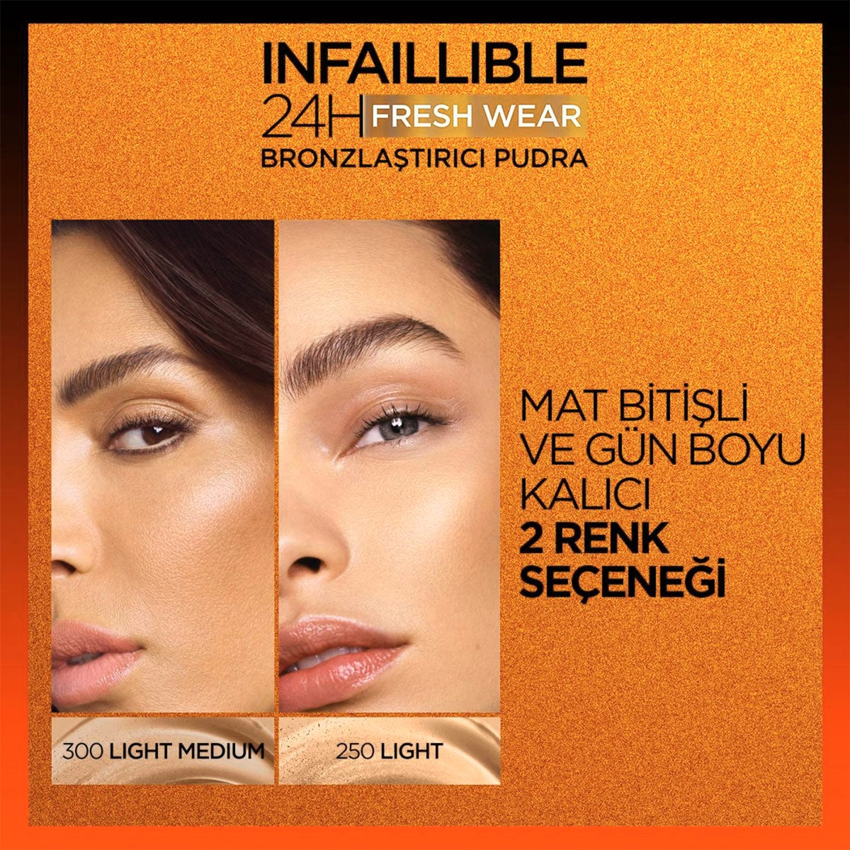 Pudra İnfaillible 24H Fresh Wear Mat Bronzer 300 Light Medıum