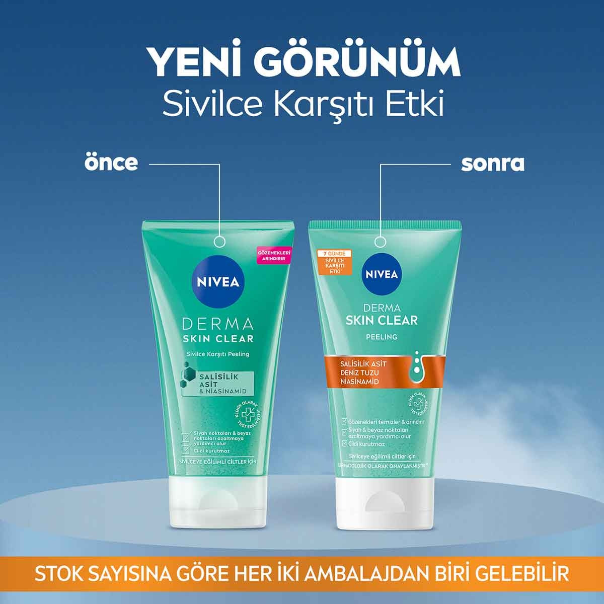 Derma Skin Clear Sivilce Karşıtı Peeling 150ml, Niasinamid, Salisilik Asit