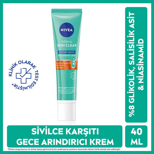 Derma Skin Clear Gece Arındırıcı Krem 40 ml