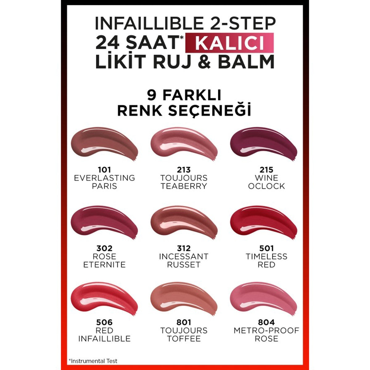 Ruj İnfaillible 24H 2 Steps 501 Timeless Red