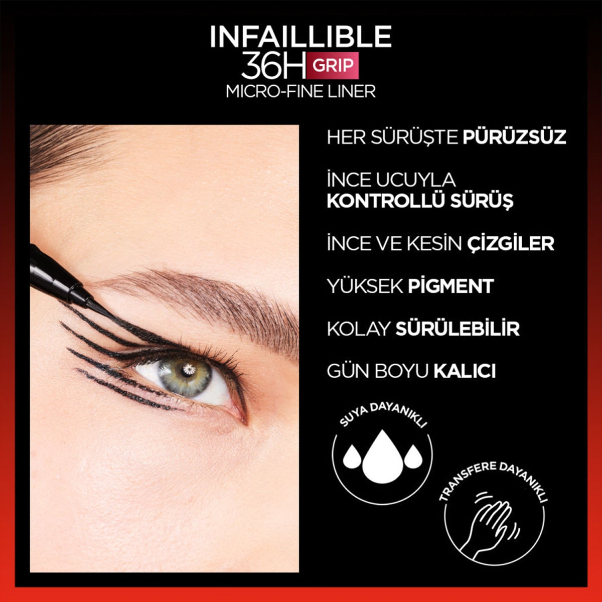 Eyeliner İnfaillible 36H Grip Micro 02 Smokey Earth