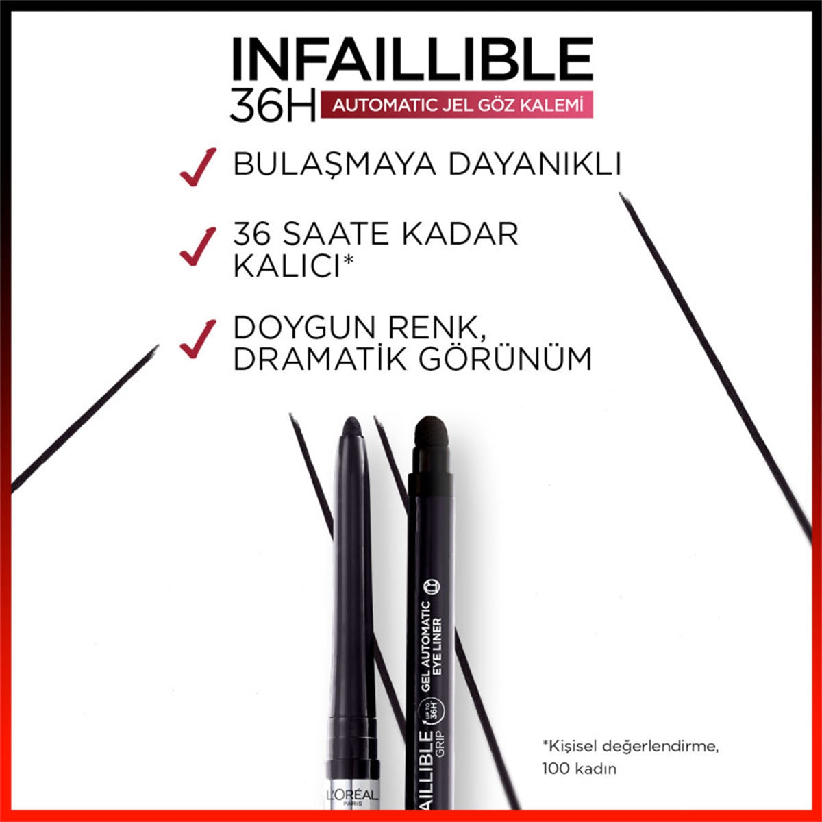 Göz Kalemi İnfaillible Jel Auto Mat Black 002