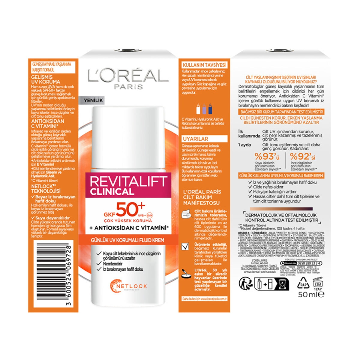 Revitalift Clinical Yüz Kremi SPF50 50 ml