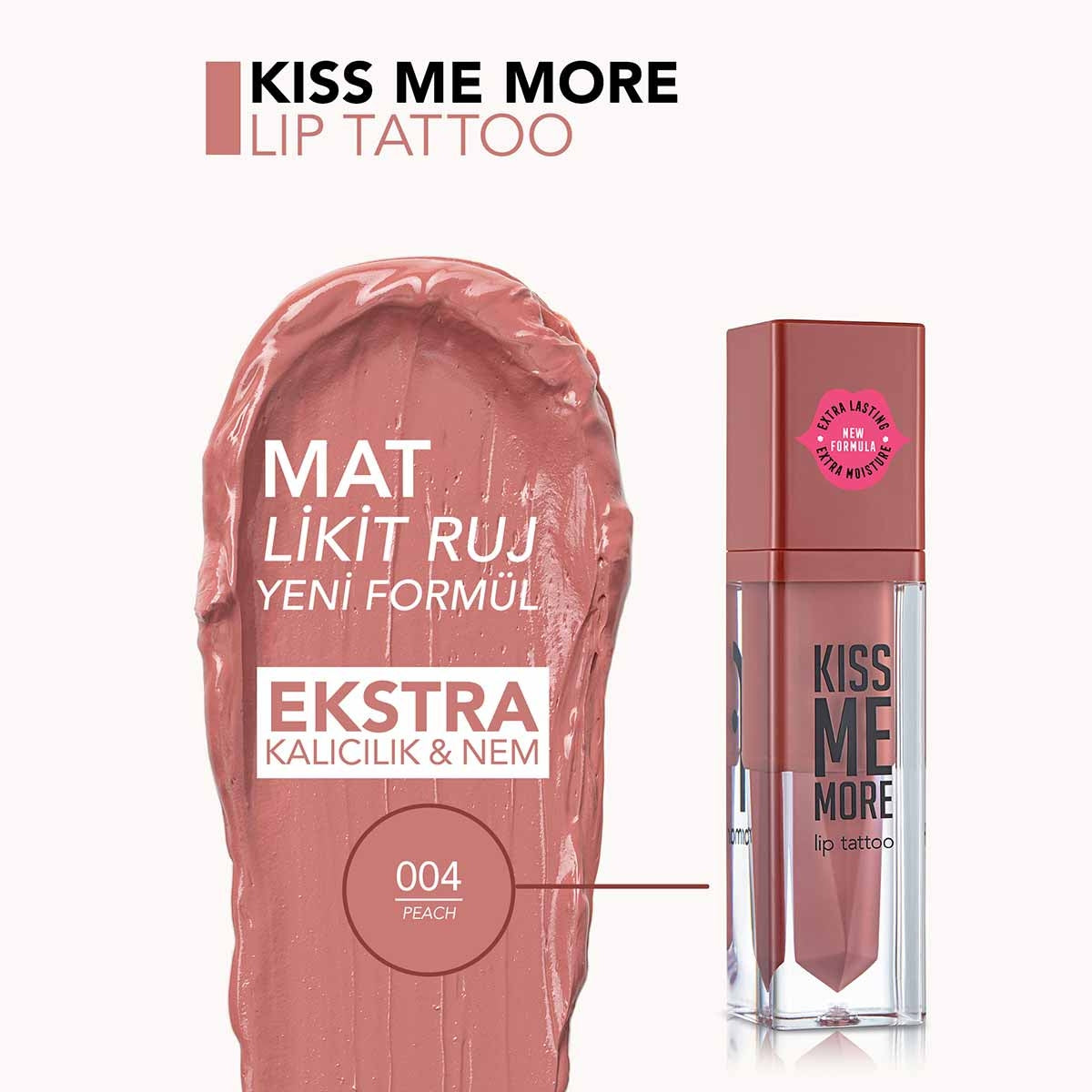 Ruj Kiss Me More 004 Peach 3,8ml