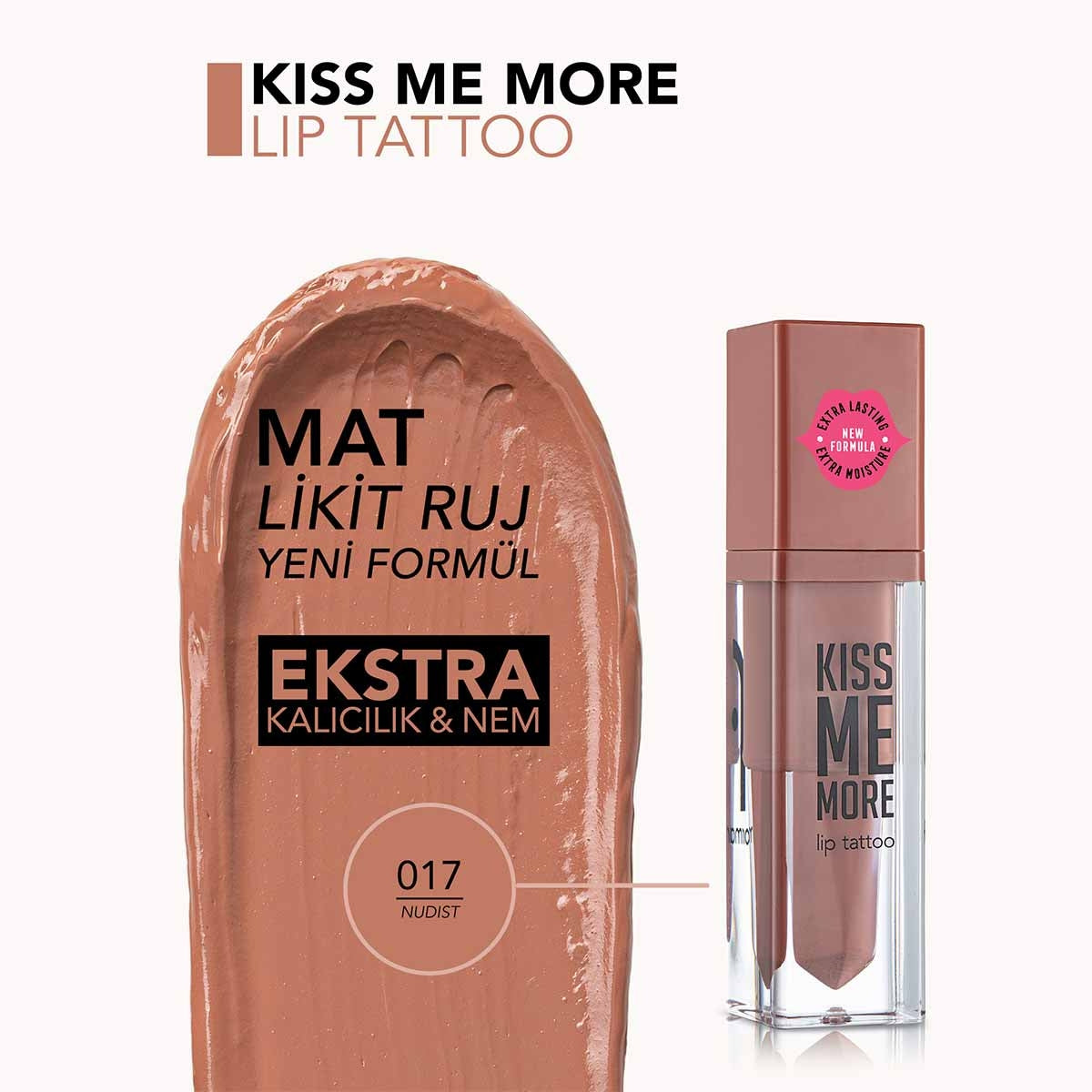 Ruj Kiss Me More 017 Nudis 3,8ml