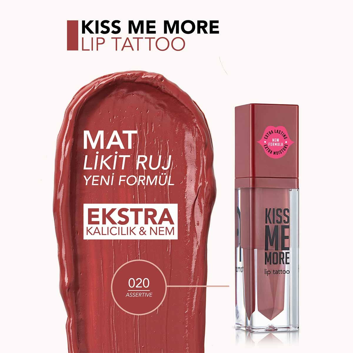 Ruj Kiss Me More 020 Assertıve 3,8ml