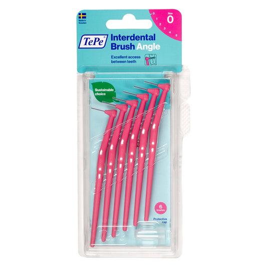 Angle Saplı Arayüz Fırçası 0.4 mm Pembe 6'lı