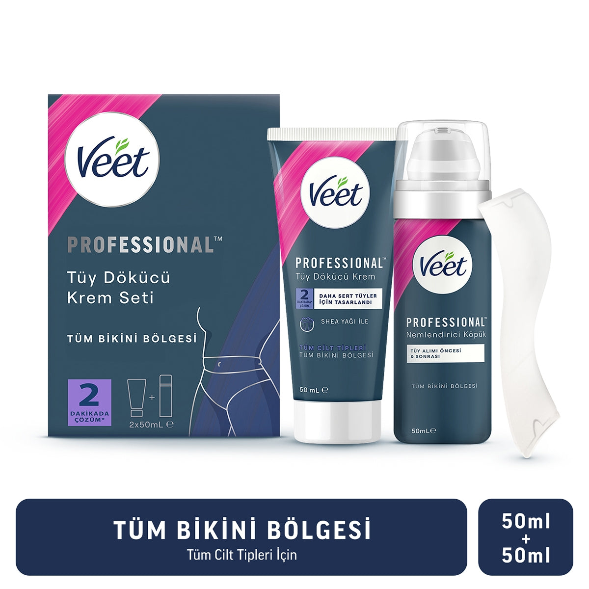 Professional Tüy Dökücü Krem Bikini 50+50 ml