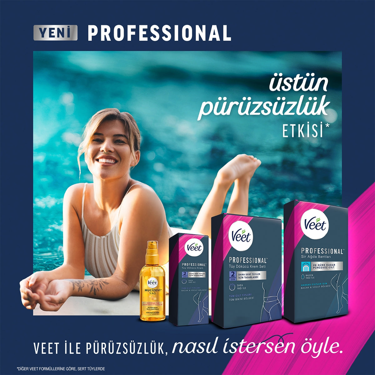 Professional Tüy Dökücü Krem Bikini 50+50 ml