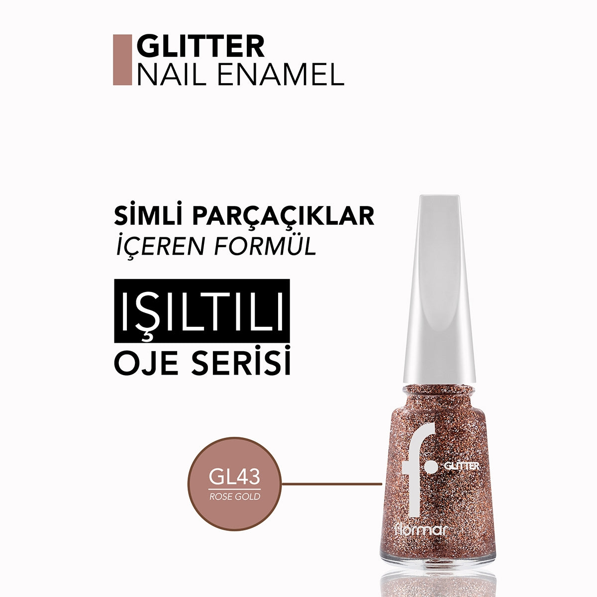 Oje Glıtter Rosegold 43